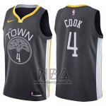 Camiseta Golden State Warriors Quinn Cook NO 4 The Town Statement 2017-18 Negro
