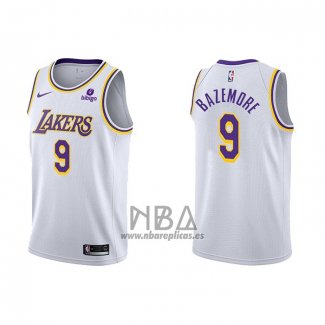 Camiseta Los Angeles Lakers Kent Bazemore NO 9 Association 2021-22 Blanco