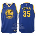 Camiseta Nino Golden State Warriors Kevin Durant NO 35 2017-18 Azul