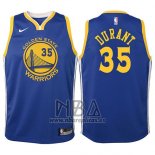 Camiseta Nino Golden State Warriors Kevin Durant NO 35 2017-18 Azul