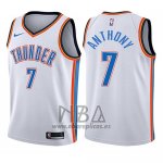 Camiseta Nino Oklahoma City Thunder Carmelo Anthony NO 7 Association 2017-18 Blanco