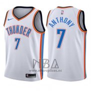 Camiseta Nino Oklahoma City Thunder Carmelo Anthony NO 7 Association 2017-18 Blanco