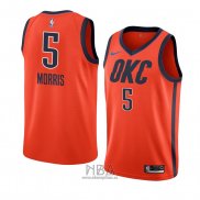 Camiseta Oklahoma City Thunder Markieff Morris NO 5 Earned 2018-19 Naranja