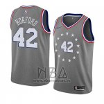 Camiseta Philadelphia 76ers Al Horford NO 42 Ciudad 2019-20 Gris
