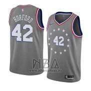 Camiseta Philadelphia 76ers Al Horford NO 42 Ciudad 2019-20 Gris