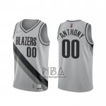 Camiseta Portland Trail Blazers Carmelo Anthony NO 00 Earned 2020-21 Gris