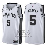 Camiseta San Antonio Spurs Dejounte Murray NO 5 Swingman Association 2017-18 Blanco