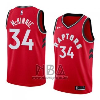 Camiseta Toronto Raptors Alfonzo Mckinnie NO 34 Icon 2018 Rojo