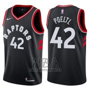 Camiseta Toronto Raptors Jakob Poeltl NO 42 Statement 2017-18 Negro