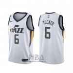 Camiseta Utah Jazz Rayjon Tucker NO 6 Association Blanco Edition