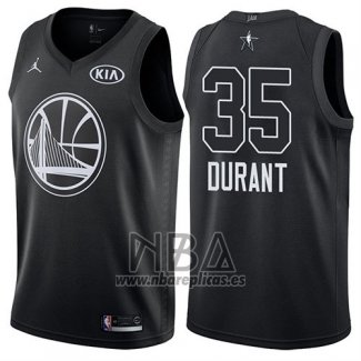 Camiseta All Star 2018 Golden State Warriors Kevin Durant NO 35 Negro