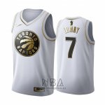 Camiseta Golden Edition Toronto Raptors Kyle Lowry NO 7 Blanco