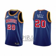 Camiseta Golden State Warriors Jordan Bell NO 20 75th Anniversary Azul