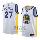 Camiseta Golden State Warriors Zaza Pachulia NO 27 Association 2018 Blanco