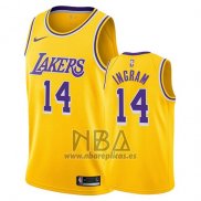 Camiseta Los Angeles Lakers Brandon Ingram NO 14 Icon 2018 Amarillo