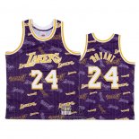 Camiseta Los Angeles Lakers Kobe Bryant NO 24 Hardwood Classics Tear Up Pack Violeta