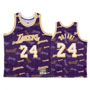 Camiseta Los Angeles Lakers Kobe Bryant NO 24 Hardwood Classics Tear Up Pack Violeta