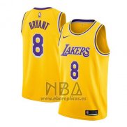 Camiseta Los Angeles Lakers Kobe Bryant NO 8 Nike Icon 2018-19 Amarillo