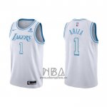 Camiseta Los Angeles Lakers Trevor Ariza NO 1 Ciudad 2021-22 Blanco