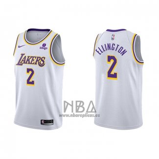 Camiseta Los Angeles Lakers Wayne Ellington NO 2 Association 2021-22 Blanco