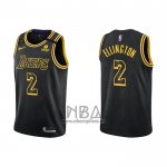 Camiseta Los Angeles Lakers Wayne Ellington NO 2 Mamba 2021-22 Negro