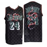 Camiseta Los Angeles Lakers X Mamba Kobe Bryant NO 24 Negro