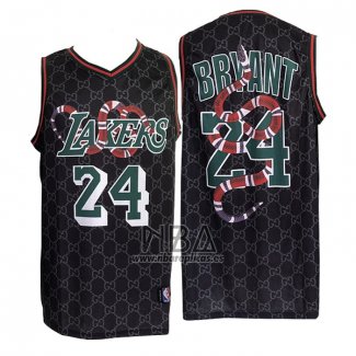 Camiseta Los Angeles Lakers X Mamba Kobe Bryant NO 24 Negro