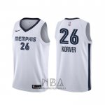 Camiseta Memphis Grizzlies Kyle Korver NO 26 Association Blanco