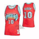Camiseta Memphis Grizzlies Mike Bibby NO 10 Mitchell & Ness 1998-99 Rojo