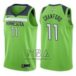 Camiseta Minnesota Timberwolves Jamal Murray NO 11 Crawford Statement 2017-18 Verde