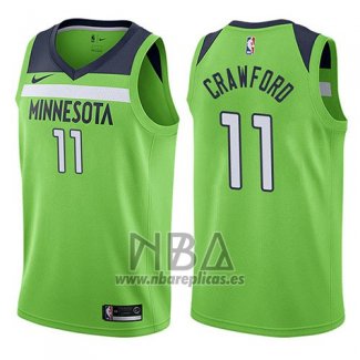 Camiseta Minnesota Timberwolves Jamal Murray NO 11 Crawford Statement 2017-18 Verde