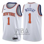 Camiseta New York Knicks Emmanuel Mudiay NO 1 Association 2017-18 Blanco