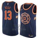 Camiseta New York Knicks Joakim Noah NO 13 Ciudad 2018 Azul
