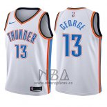 Camiseta Nino Oklahoma City Thunder Paul George NO 13 Association 2017-18 Blanco
