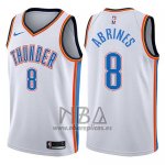 Camiseta Oklahoma City Thunder Alex Abrines NO 8 Swingman Association 2017-18 Blanco