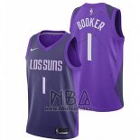 Camiseta Phoenix Suns Booker NO 1 Ciudad 2017-18 Violeta
