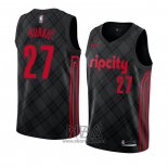 Camiseta Portland Trail Blazers Jusuf Nurkic NO 27 Ciudad 2018 Negro