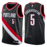 Camiseta Portland Trail Blazers Pat Connaughton NO 5 Swingman Icon 2017-18 Negro