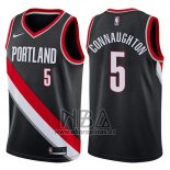 Camiseta Portland Trail Blazers Pat Connaughton NO 5 Swingman Icon 2017-18 Negro