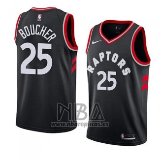 Camiseta Toronto Raptors Chris Boucher NO 25 Statement 2018 Negro