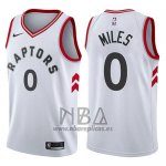 Camiseta Toronto Raptors Cj Miles NO 0 Association 2017-18 Blanco