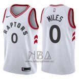 Camiseta Toronto Raptors Cj Miles NO 0 Association 2017-18 Blanco