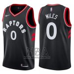 Camiseta Toronto Raptors Cj Miles NO 0 Statement 2017-18 Negro