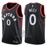 Camiseta Toronto Raptors Cj Miles NO 0 Statement 2017-18 Negro