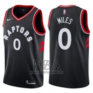 Camiseta Toronto Raptors Cj Miles NO 0 Statement 2017-18 Negro