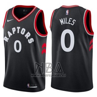 Camiseta Toronto Raptors Cj Miles NO 0 Statement 2017-18 Negro