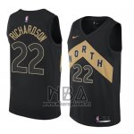 Camiseta Toronto Raptors Malachi Richardson NO 22 Ciudad 2018 Negro