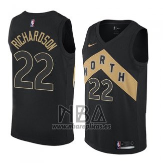 Camiseta Toronto Raptors Malachi Richardson NO 22 Ciudad 2018 Negro