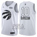 Camiseta All Star 2018 Toronto Raptors DeMar DeRozan NO 10 Blanco