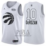 Camiseta All Star 2018 Toronto Raptors DeMar DeRozan NO 10 Blanco